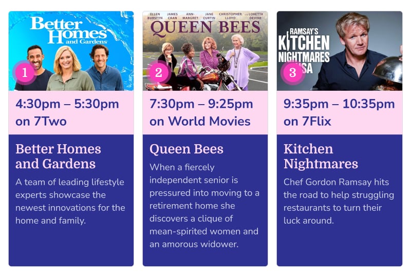 02.11.2023 What’s On TV Tonight? Seniors Discount Club